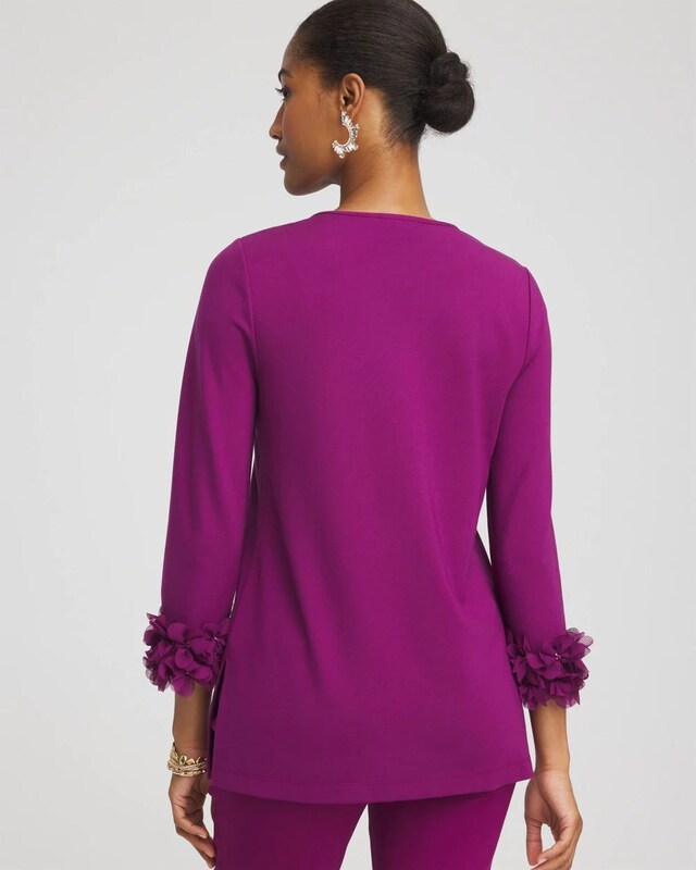 Ponte 3D Applique Floral Tunic - image 3